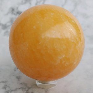Orange Calcite Crystal Sphere